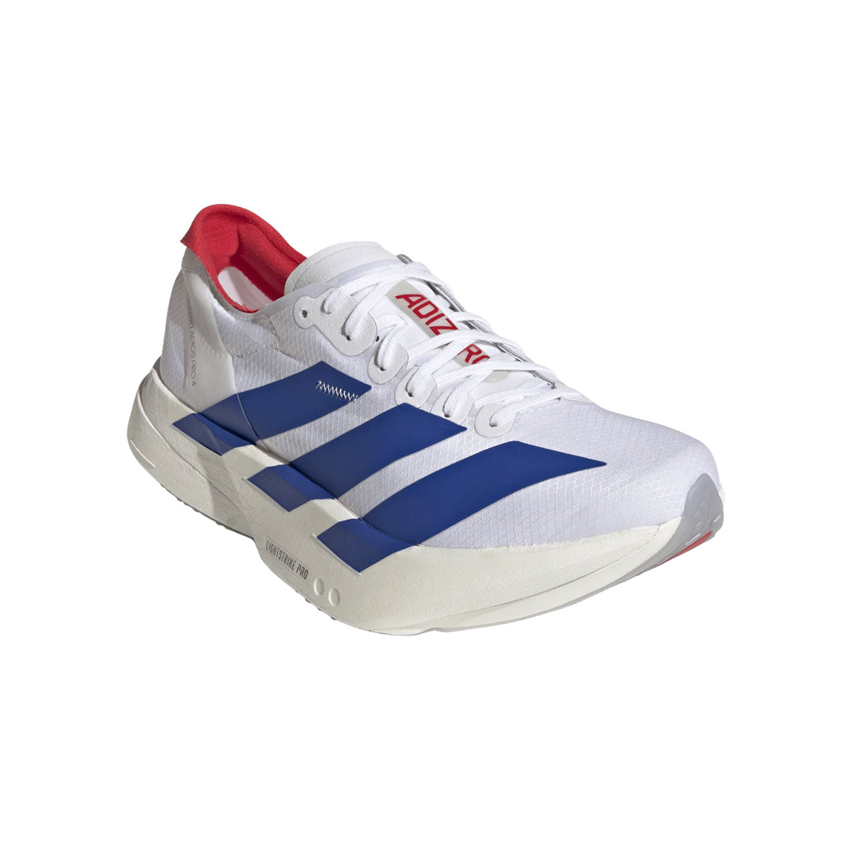 Hvid og blå Adidas Adizero Adios Pro 4 løbesko til damer