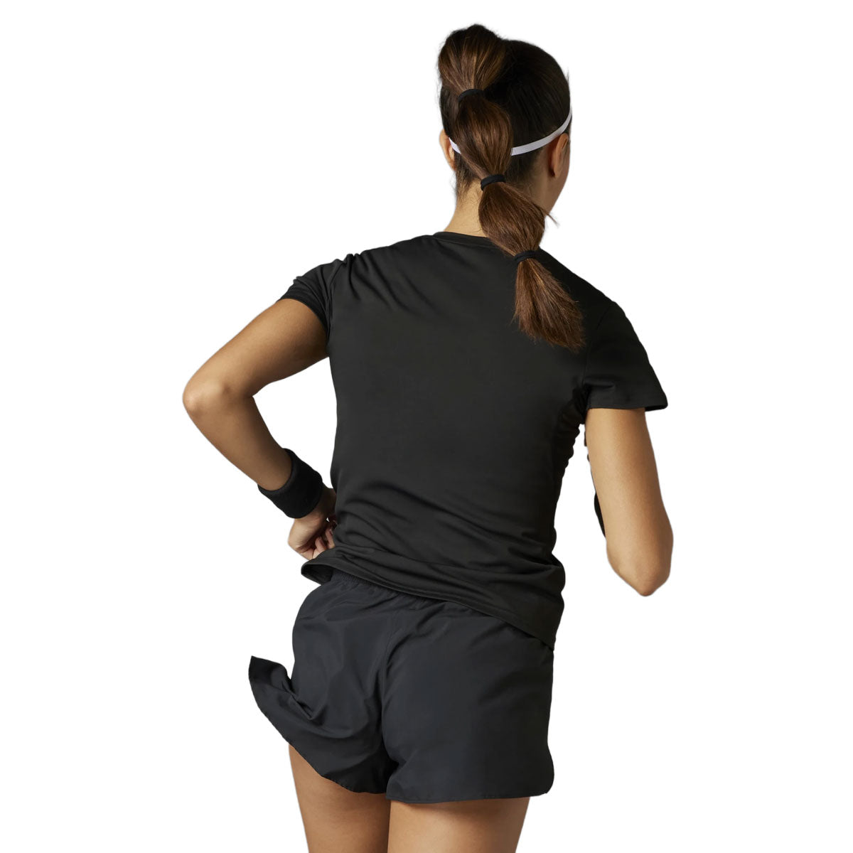 Sort Adidas Adizero E Tee Dame T-shirt set fra ryggen