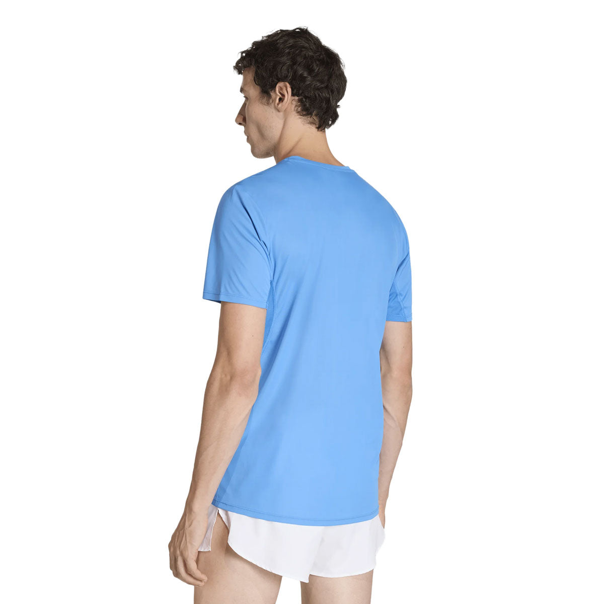 Blå Adidas Adizero E Tee til mænd, kortærmet T-shirt