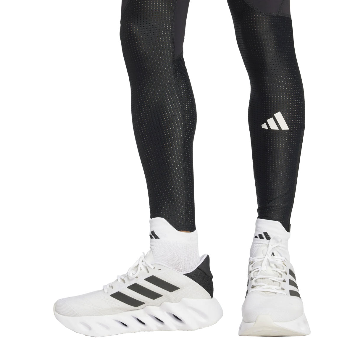 Adidas Adizero lange tights til herre i sort og grå