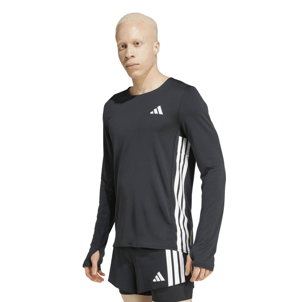 Adidas Adizero longsleeve tee til herre i sort