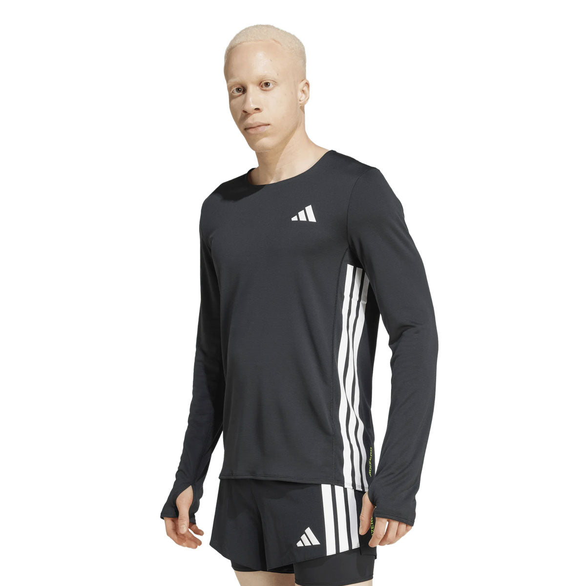 Adidas Adizero longsleeve tee til herre i sort