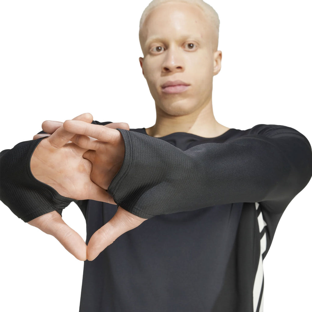 Adidas Adizero longsleeve tee til mænd i sort