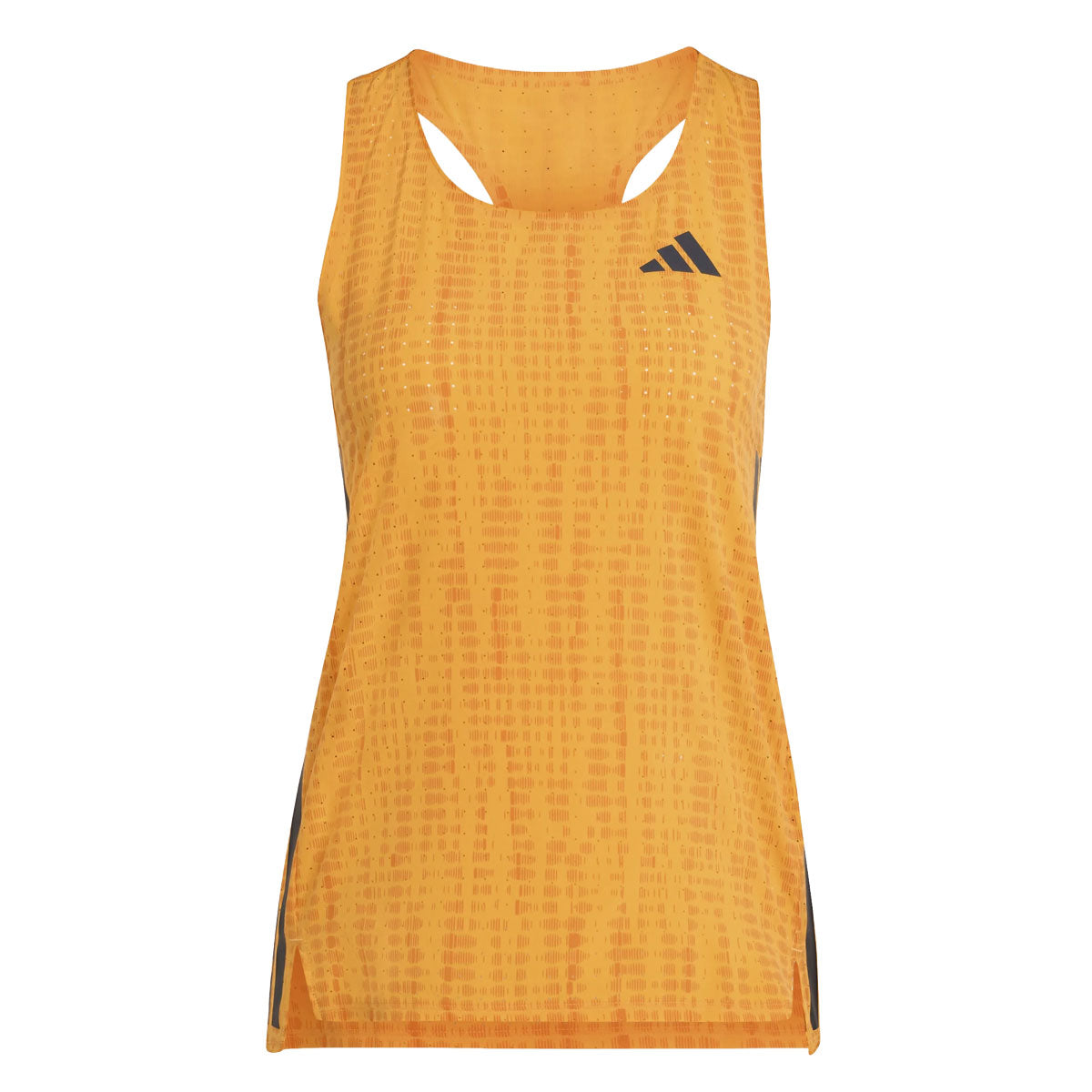Adidas Adizero Singlet Dame i orange med logo og åndbart materiale