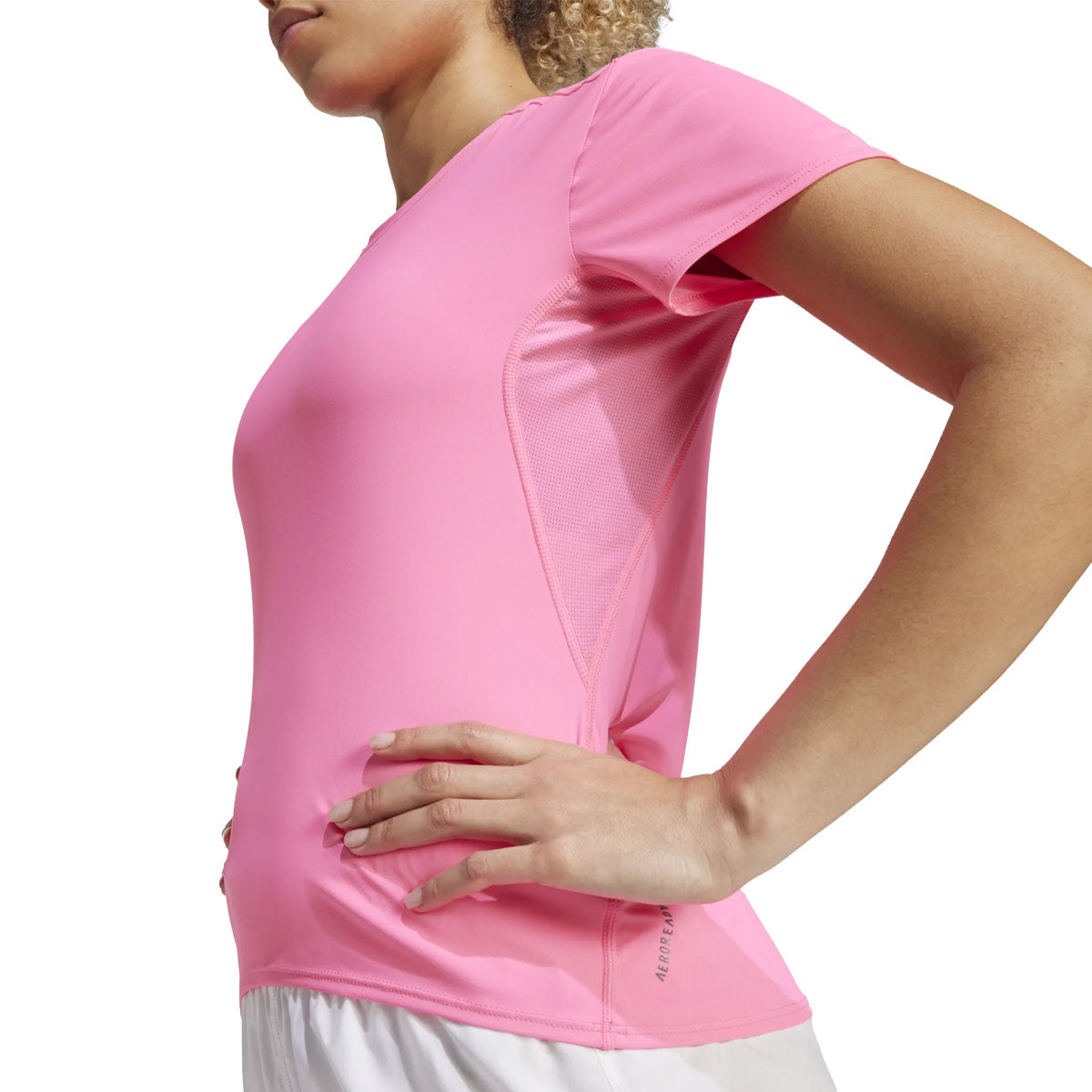 Adidas ADIZERO T-shirt Dame i lyserød farve med kort ærme
