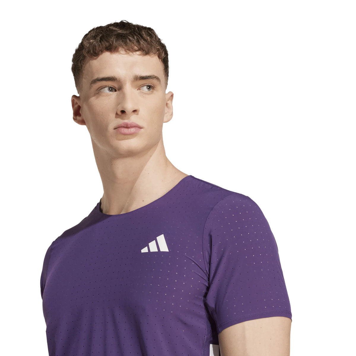 Adidas Adizero Tee Herre i lilla med logo på brystet