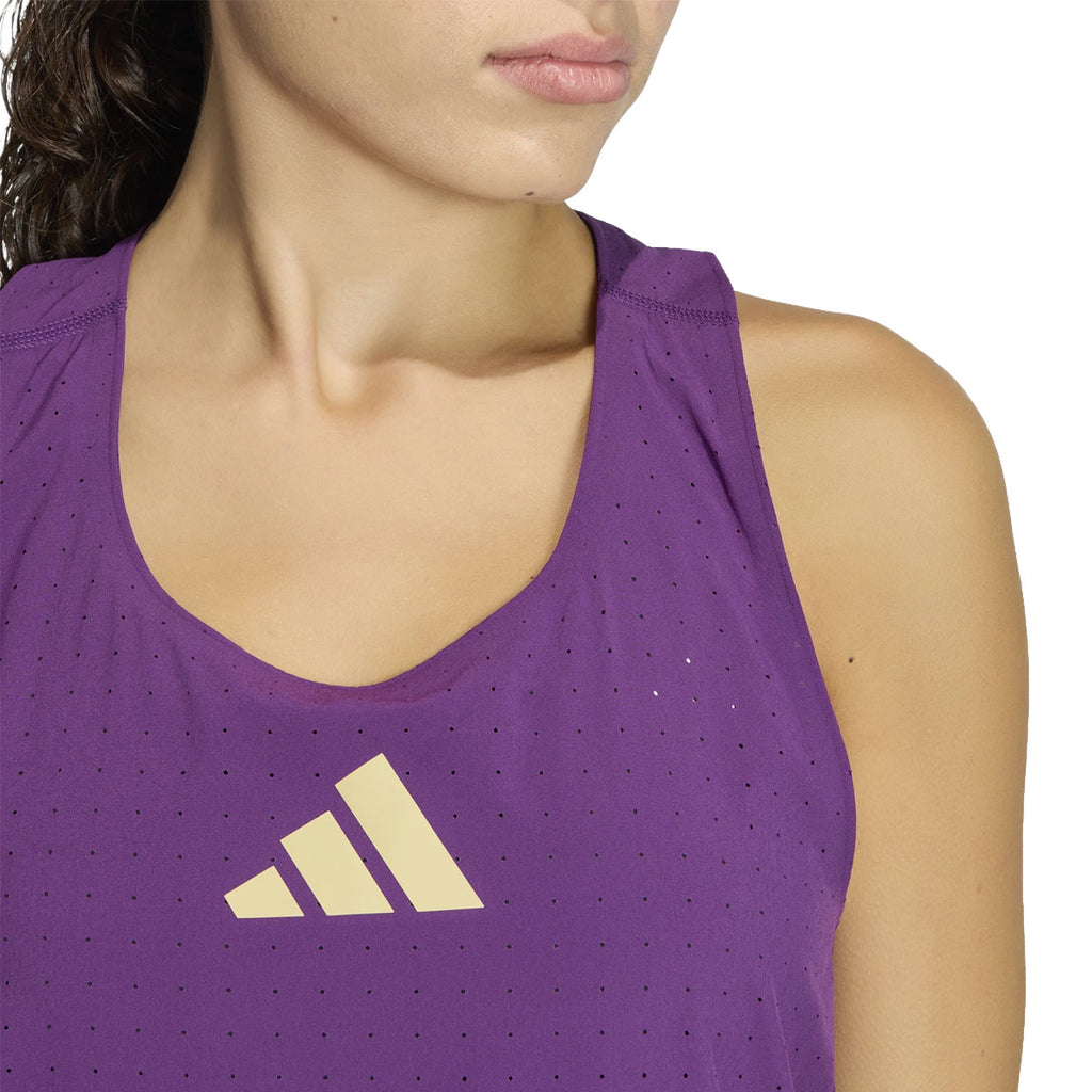 Adidas RTR Tank Dame i lilla med logo på brystet