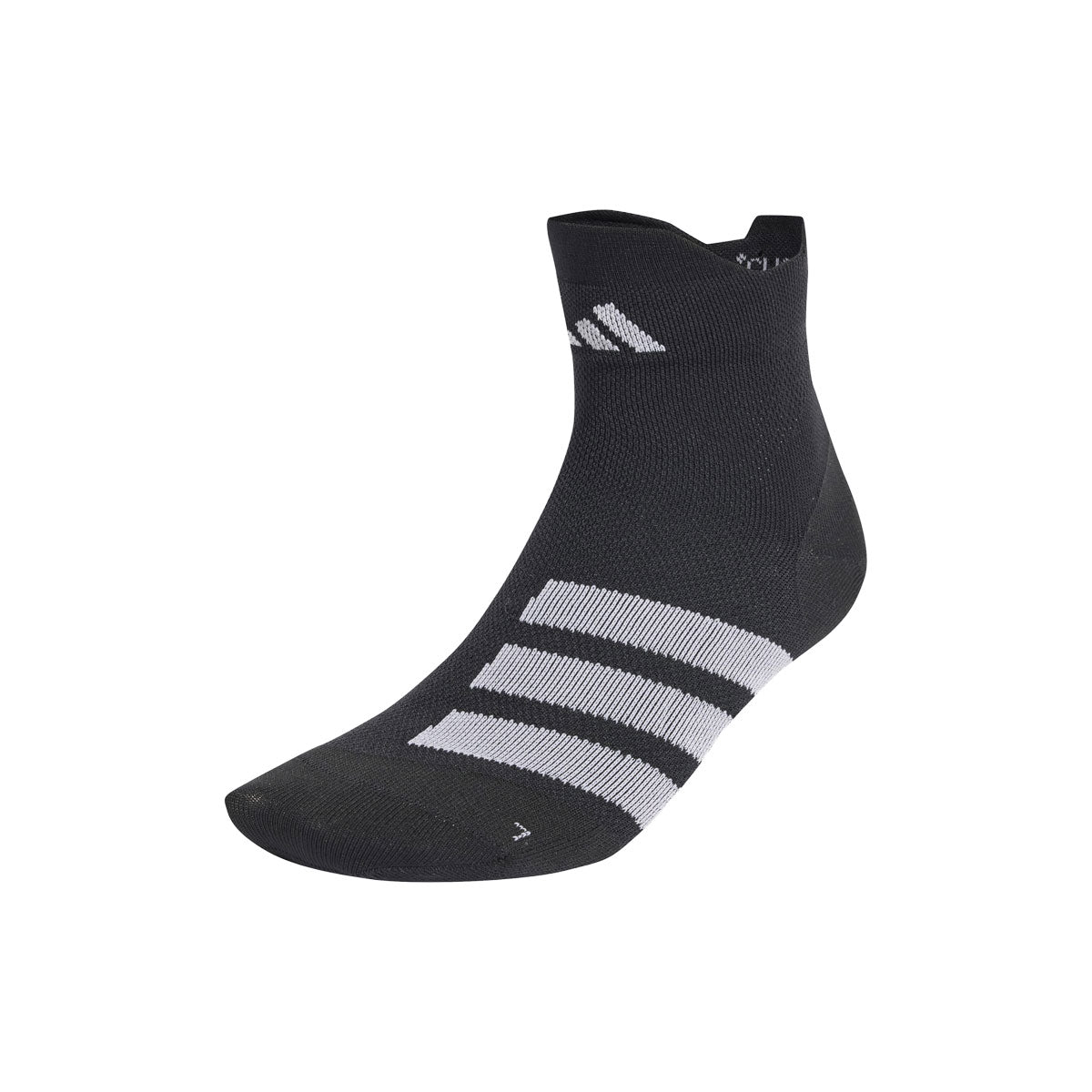 Sort Adidas RunxAdizero strømpe med hvidt logo og striber