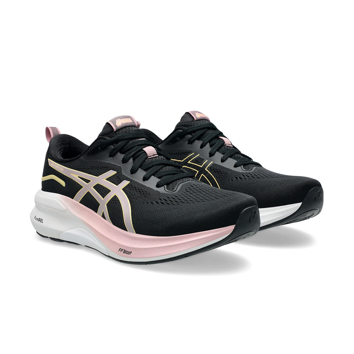 Asics Gel-Fortitude Dame løbesko i sort og rosa