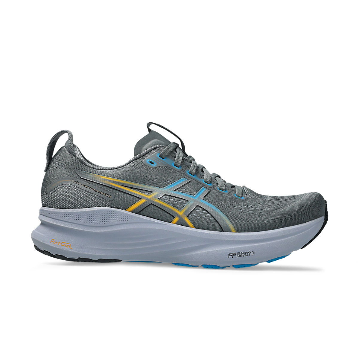 Asics Gel-Kayano 32 herre løbesko i grå og blå farver