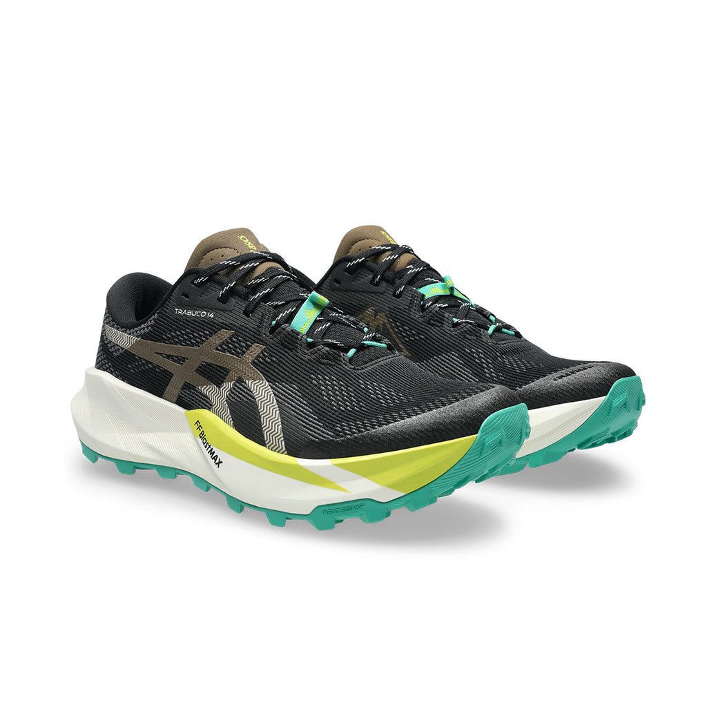 Asics Gel-Trabuco 14 herresko til trail-løb i sort og grøn