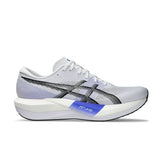 Asics Magic Speed 5 løbesko i hvid og sort med blå detaljer