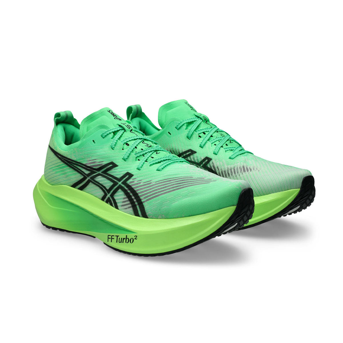 Asics Megablast løbesko i grøn med sort detalje
