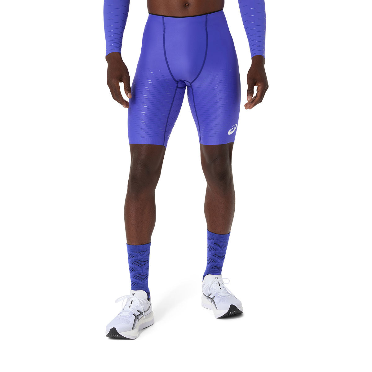 Korte tights til mænd i lilla fra Asics Metaspeed