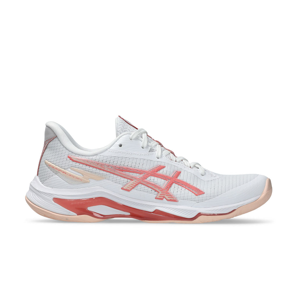 Asics Netburner Ballistic FF 4 Dame indendørssko i hvid og rosa