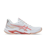 Asics Netburner Ballistic FF 4 Dame indendørssko i hvid og rosa