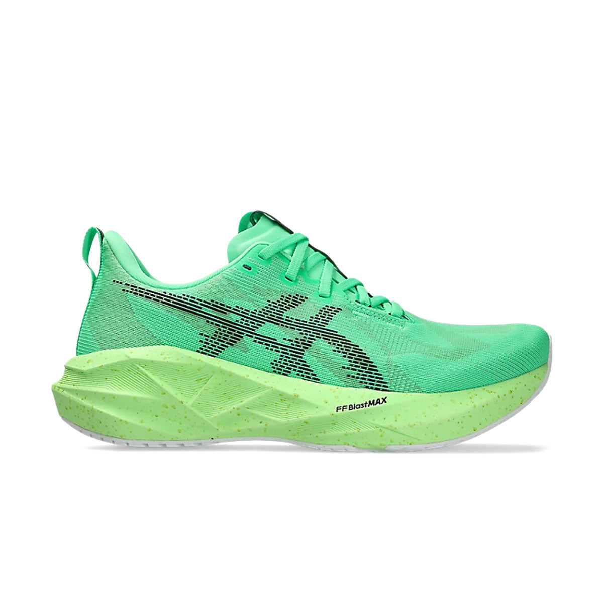 Asics Novablast 5 Herre løbesko i grøn farve med åndbart mesh