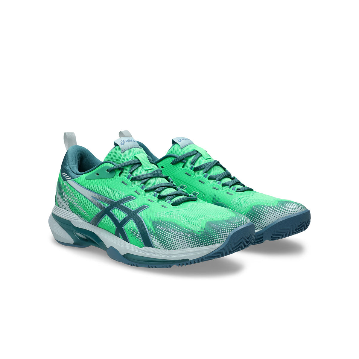 Asics Sonicsmash FF indendørssko i grøn og blå farve