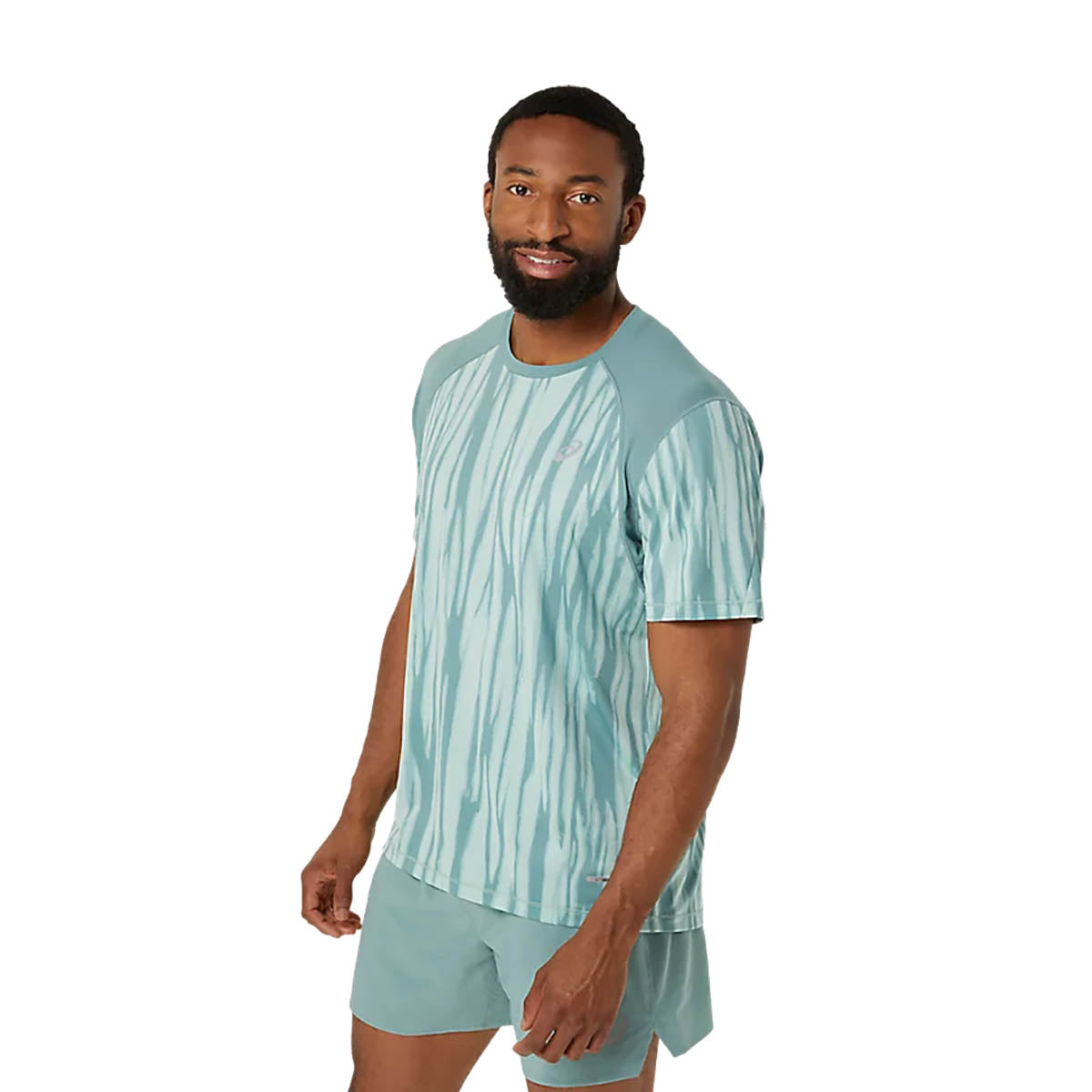 Asics Road All Over Print SS Top Herre