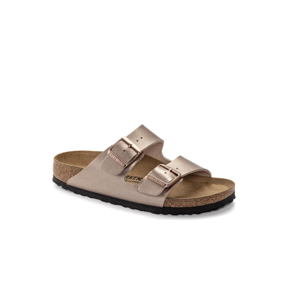 Birkenstock Arizona BF Cooper smal sandal i beige med dobbel spænde