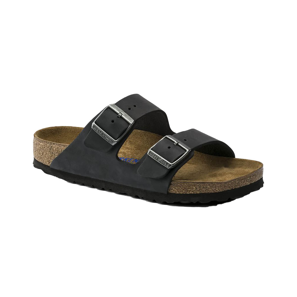 Birkenstock Arizona sandaler i sort med to remme og spænde