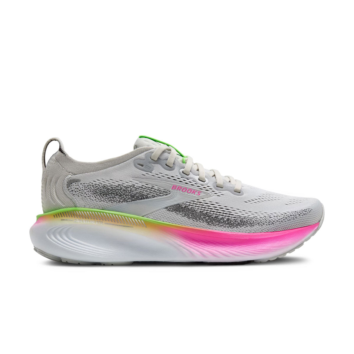 Brooks Adrenaline GTS 25 Dame løbesko i grå og pink farver