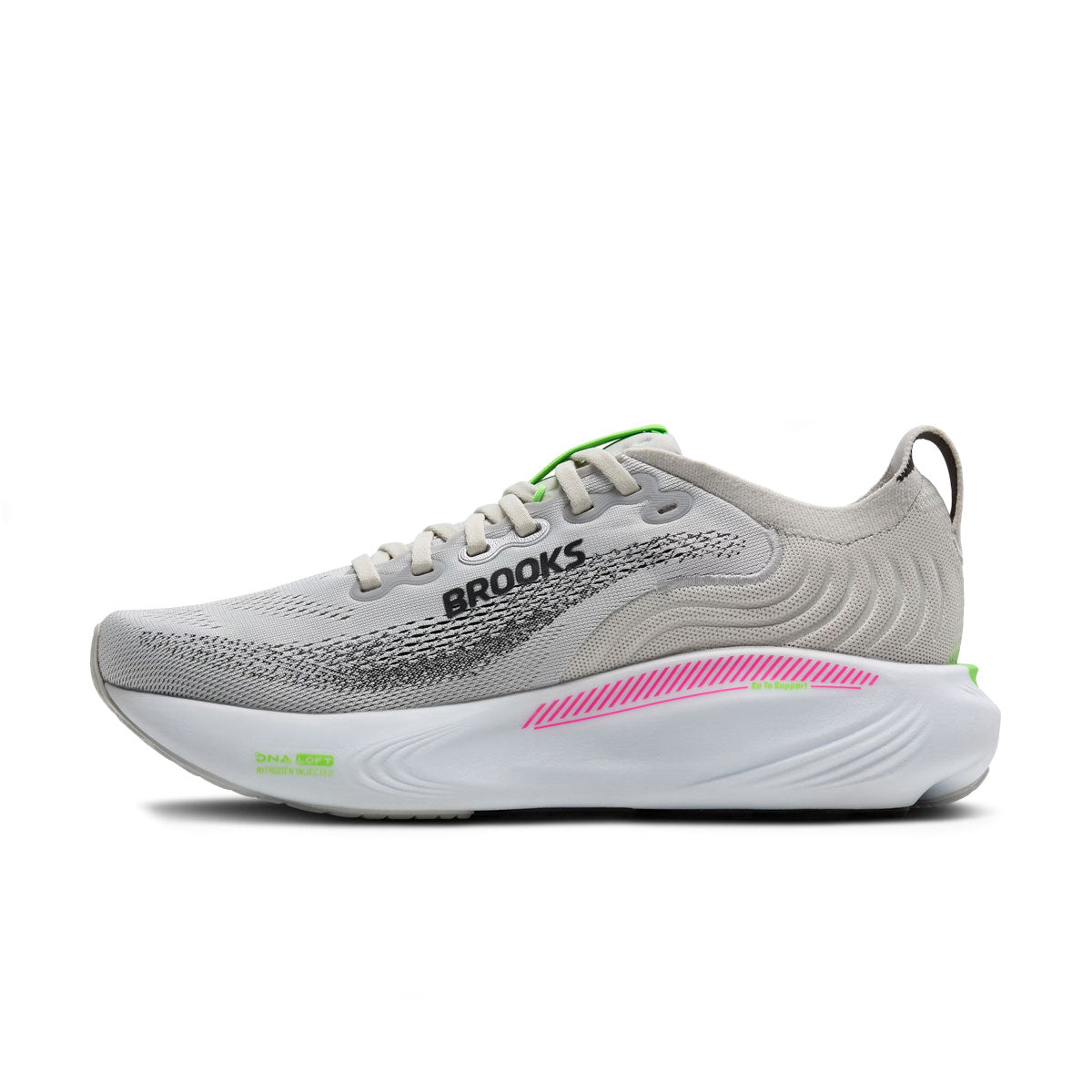 Brooks Adrenaline GTS 25 Dame løbesko i grå og grøn farve