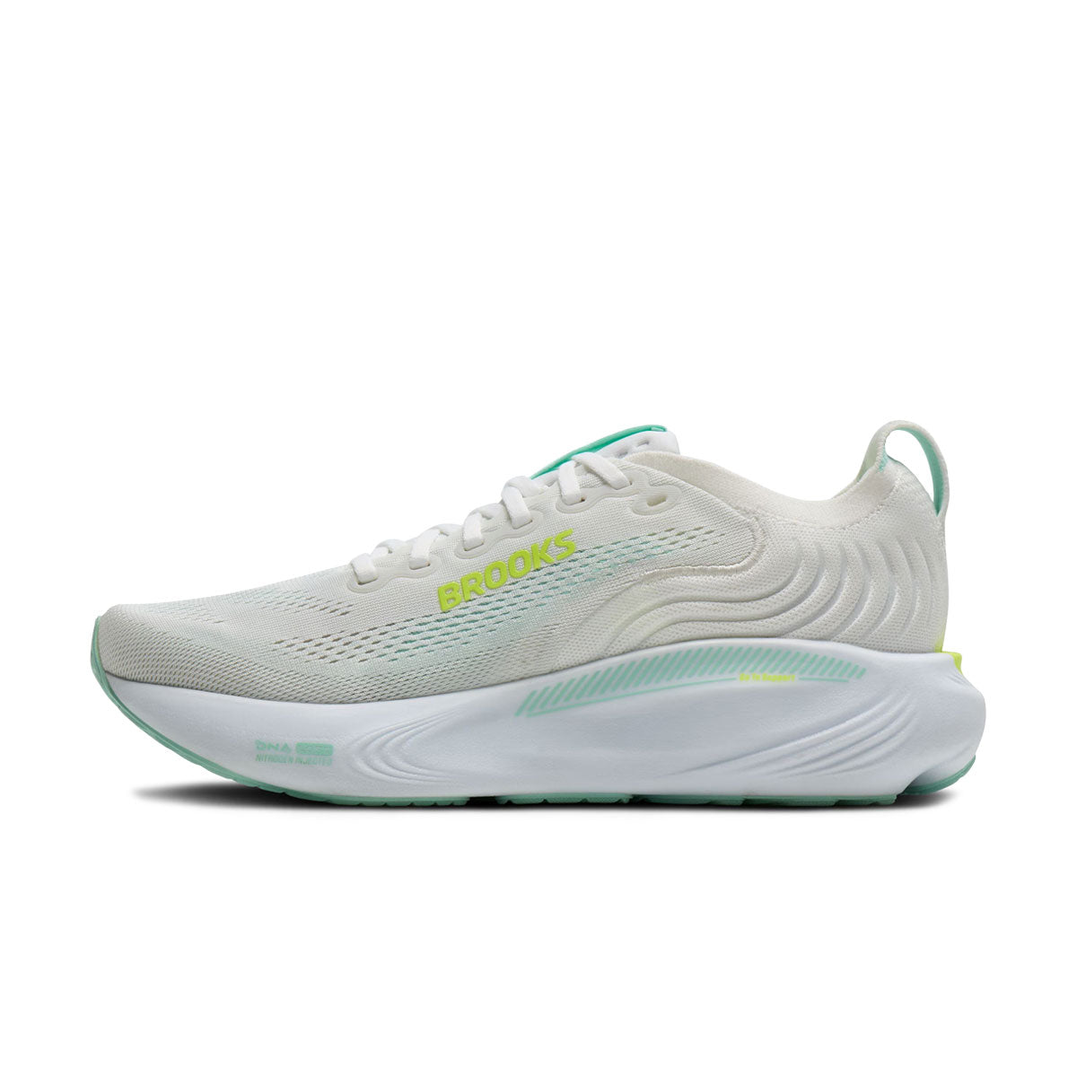 Brooks Adrenaline GTS 25 dame løbesko i hvid og grøn