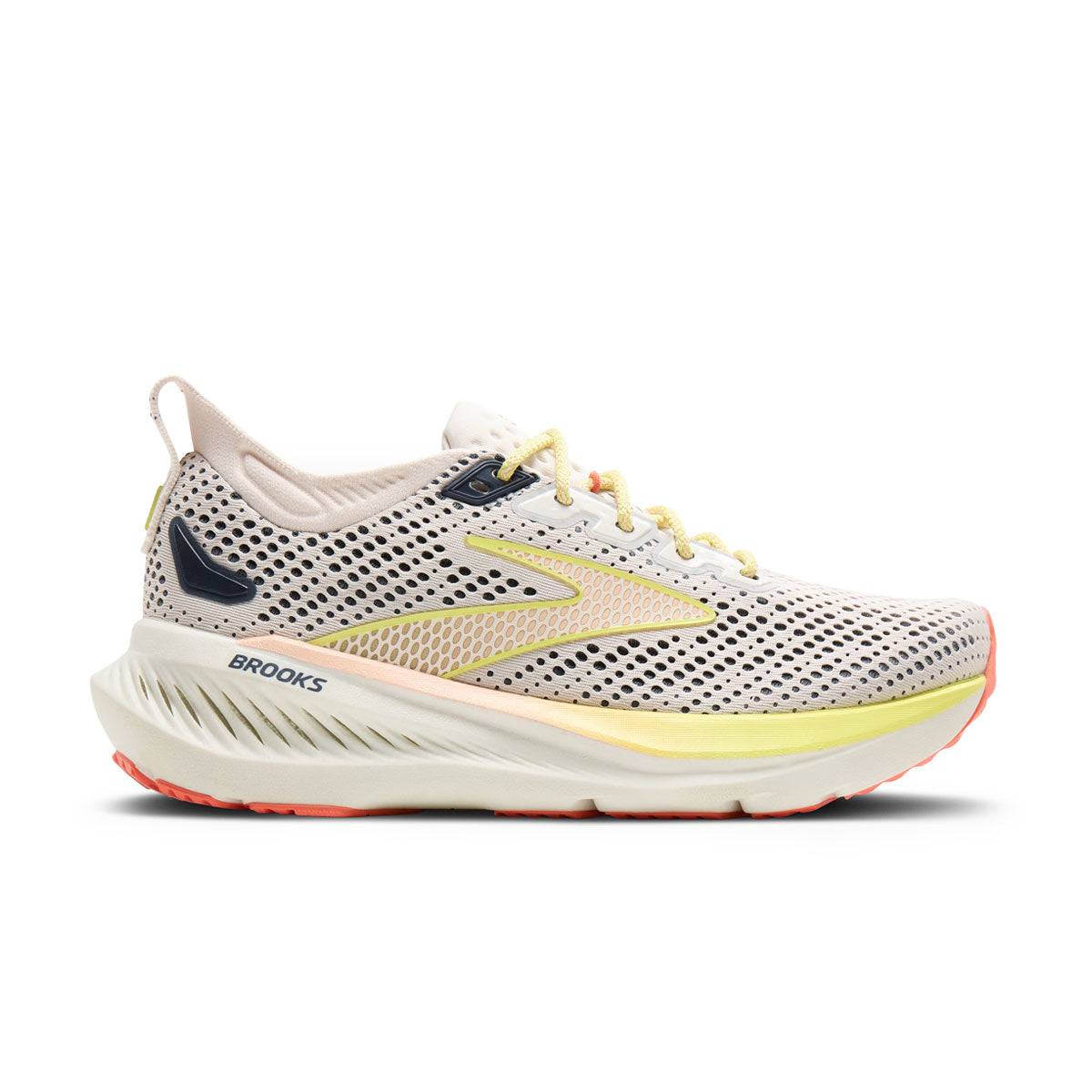 Brooks Glycerin 23 Dame løbesko i hvid og gul