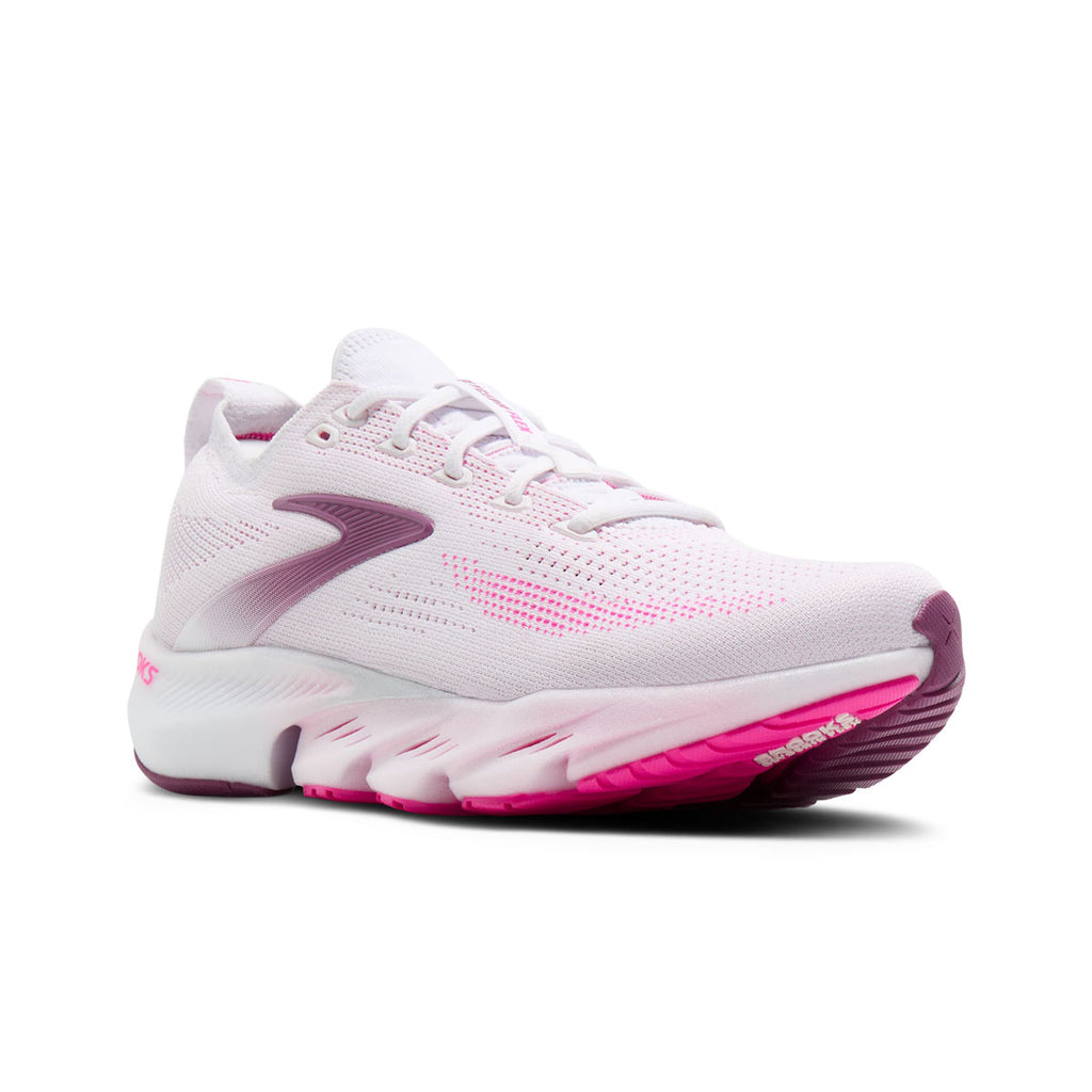 Brooks Glycerin Flex Dame løbesko i hvid og pink farver