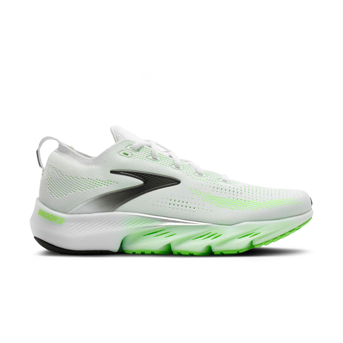Brooks Glycerin Flex herre løbesko i hvid og grøn