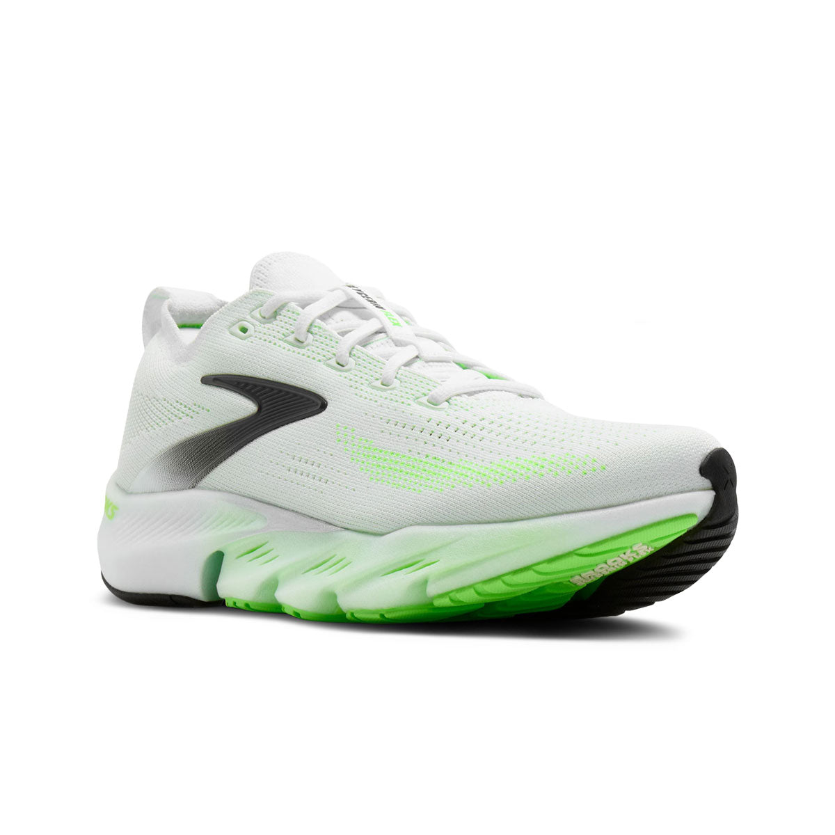 Brooks Glycerin Flex Herre løbesko i hvid og grøn