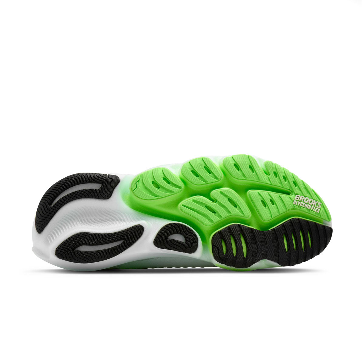 Brooks Glycerin Flex herresko sål med grønne detaljer