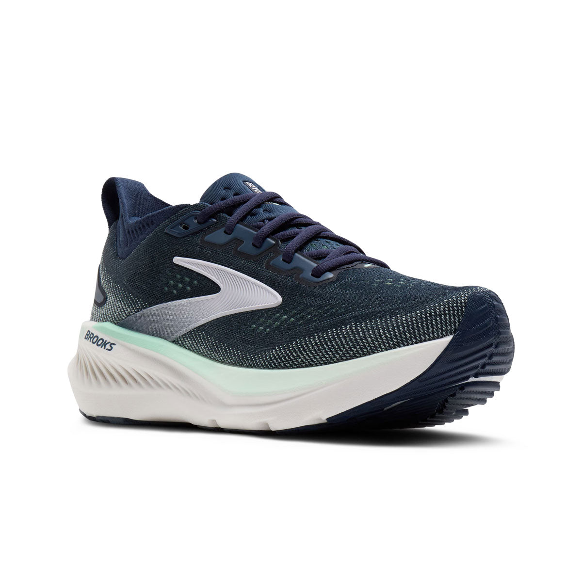 Brooks Glycerin GTS 23 Dame løbesko i blå og grøn farve