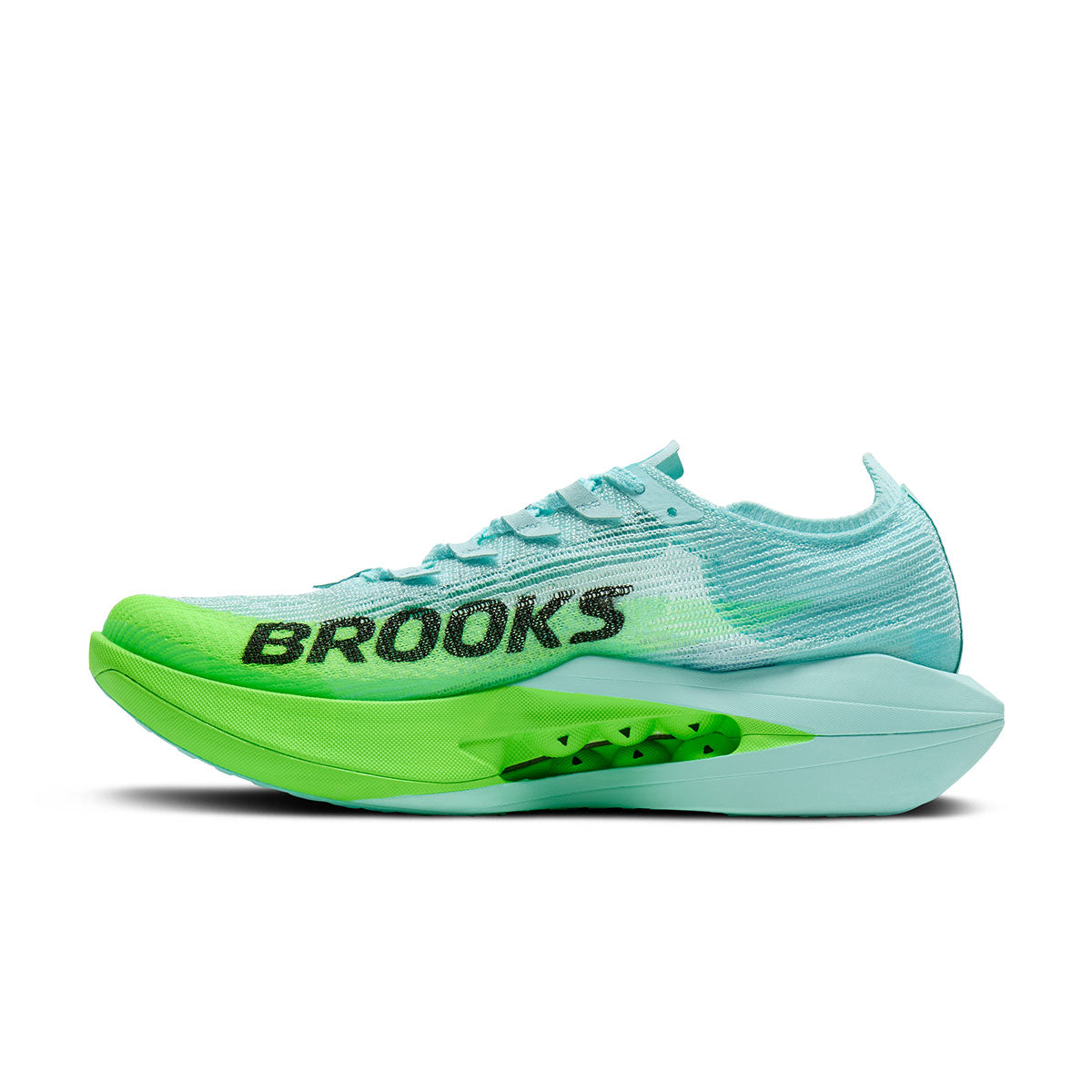 Brooks Hyperion Elite 5 løbesko i lyseblå og grøn farve