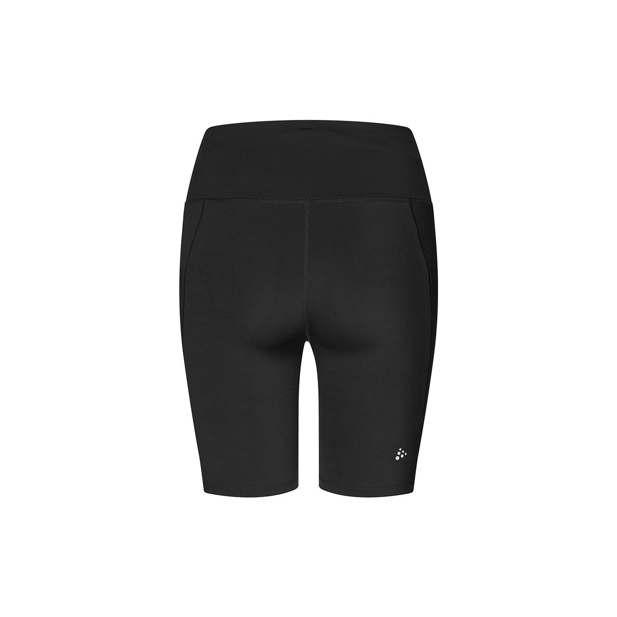 Korte tights i sort med høj talje og lommer