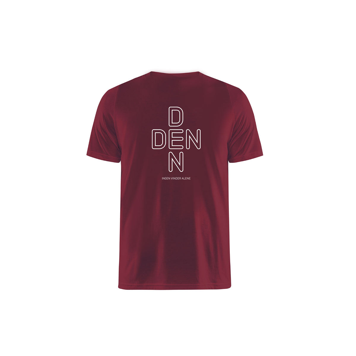 Rød T-shirt med grafisk print på ryggen