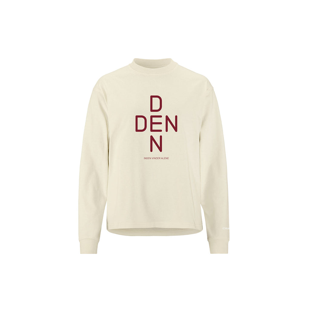 Langærmet Craft trøje med frontprintet D DEN N og tekst