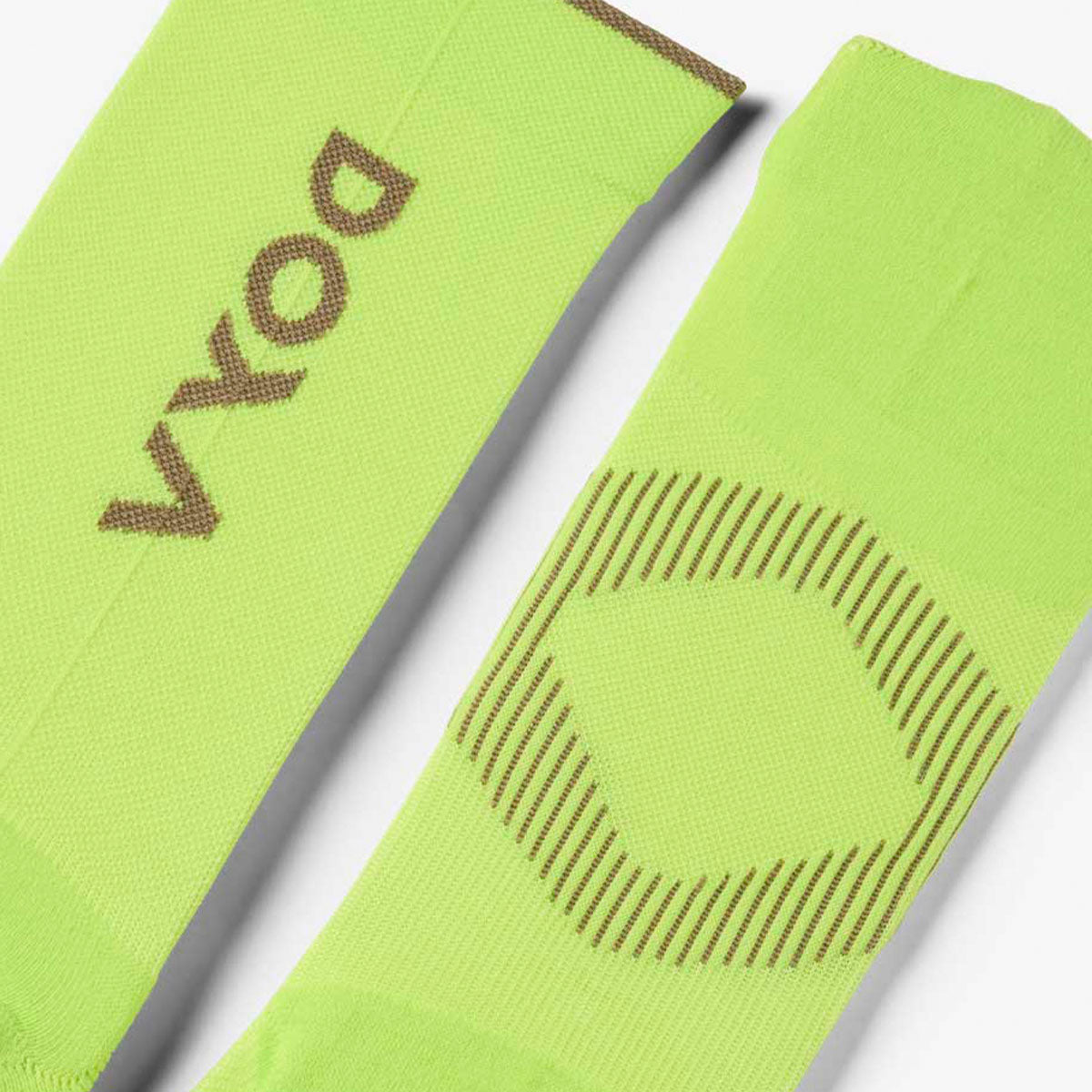 Doxa Addon Crew Socks Blaze i lys grøn med brune detaljer
