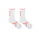 Doxa Addon Crew Socks Pulse i hvid med røde detaljer