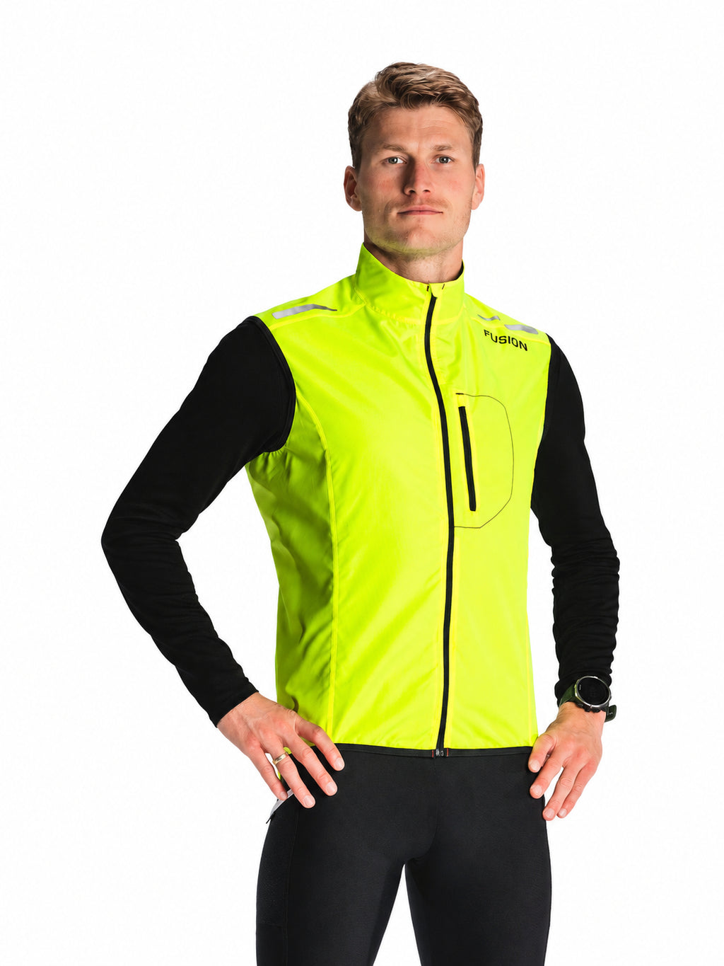 FUSION S1 Run Vest Herre – yellow – billede 1