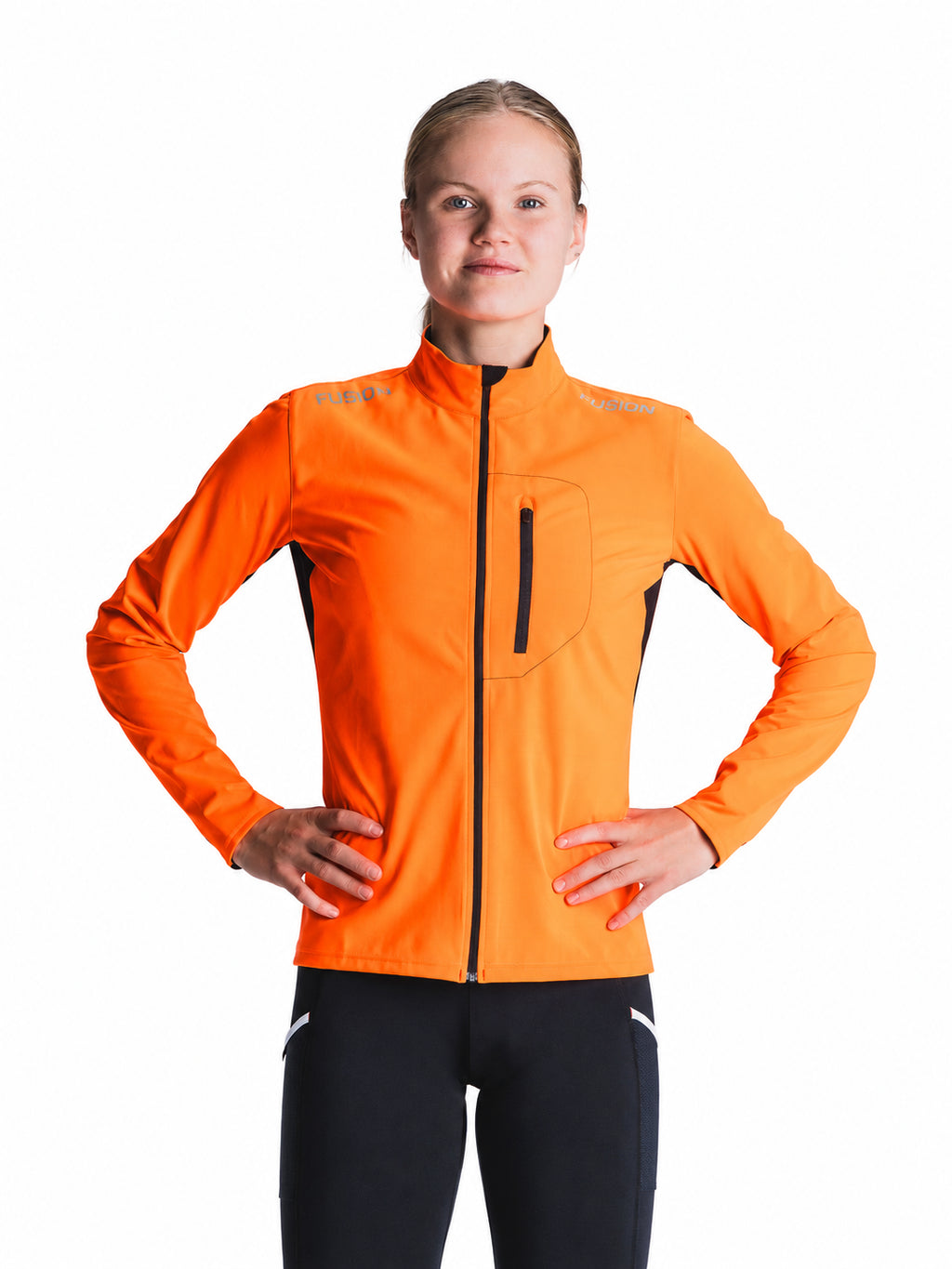 FUSION S2 Run Jacket Dame – orange – billede 1
