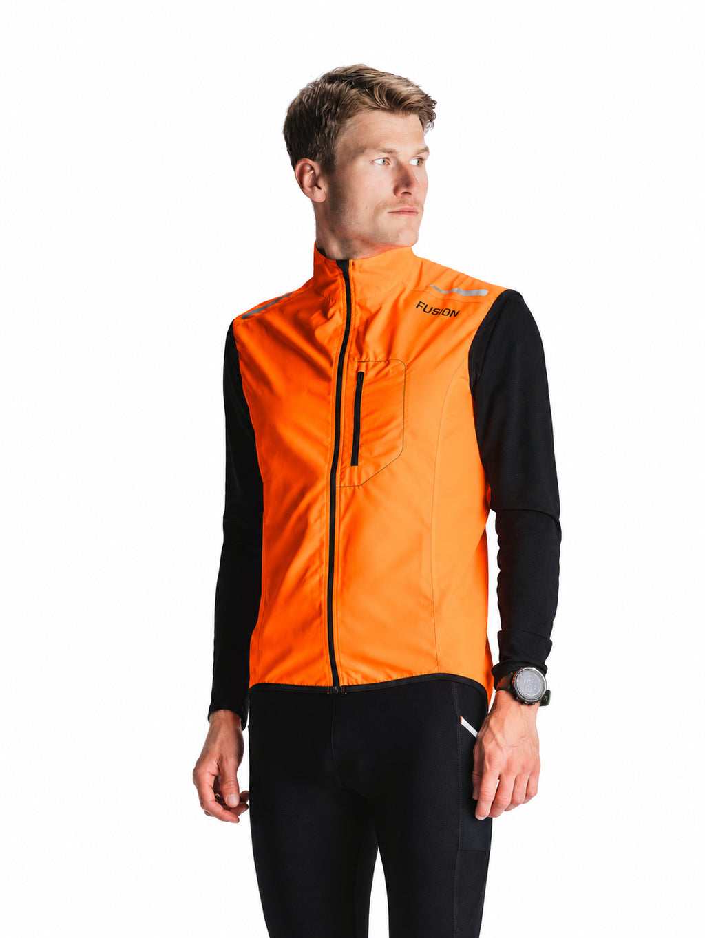 FUSION S1 Run Vest Herre – orange – billede 1