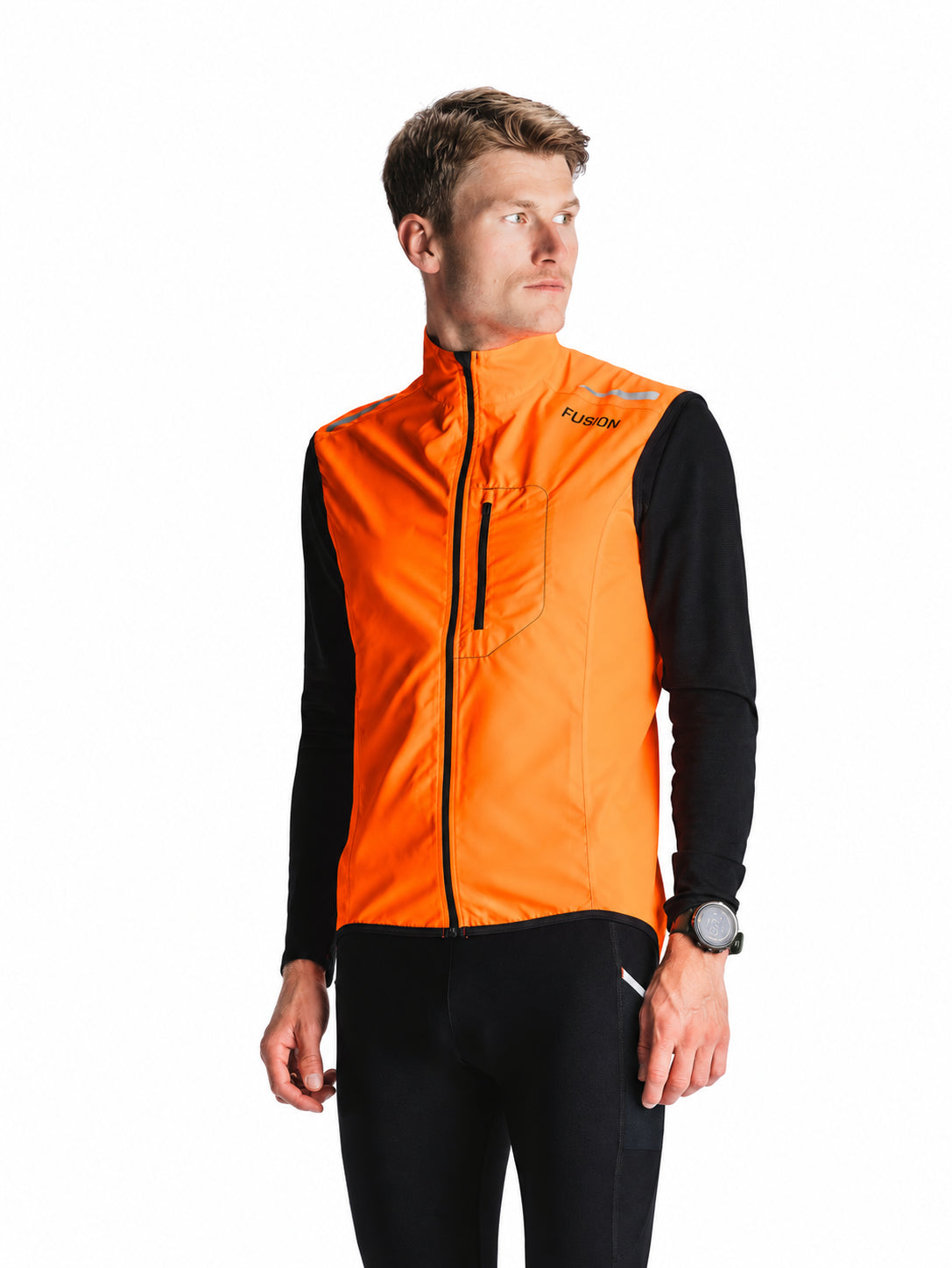 FUSION S1 Run Vest Herre – orange – billede 1