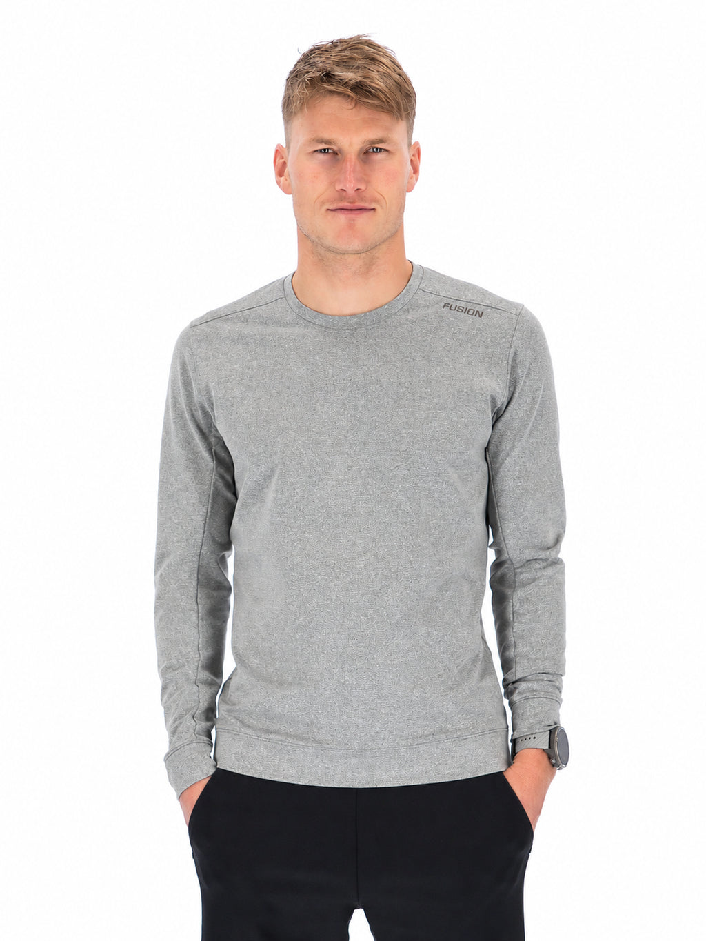 FUSION Recharge Sweatshirt Herre – grey – billede 1