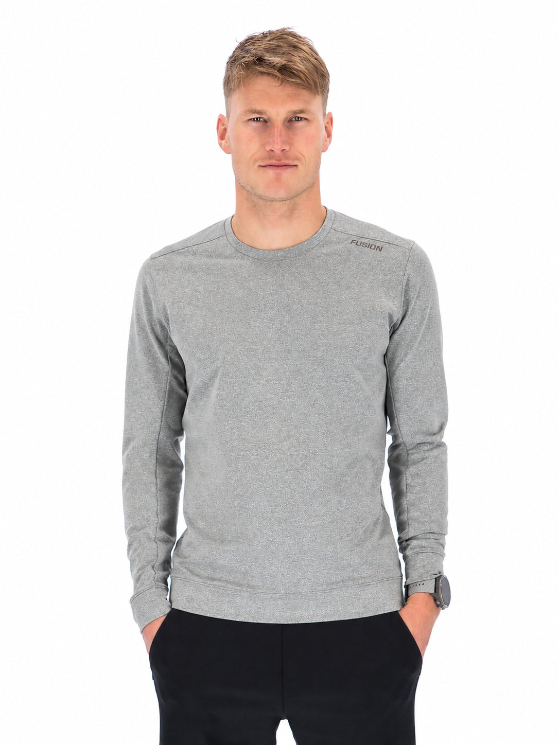 FUSION Recharge Sweatshirt Herre – grey – billede 1