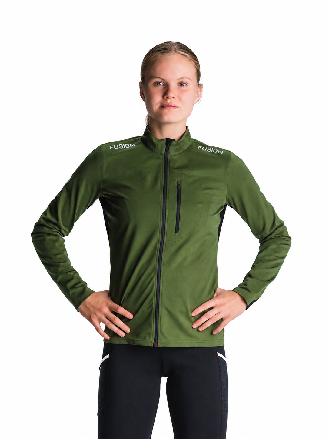 FUSION S2 Run Jacket Dame – green – billede 1