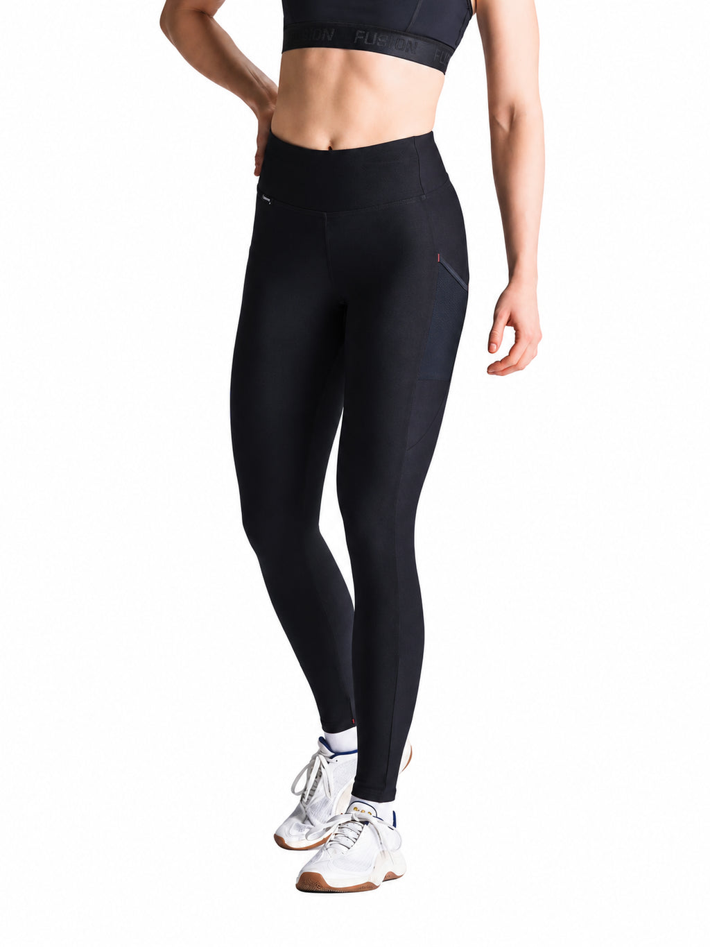 FUSION Gym Tights Dame – superblack – billede 1
