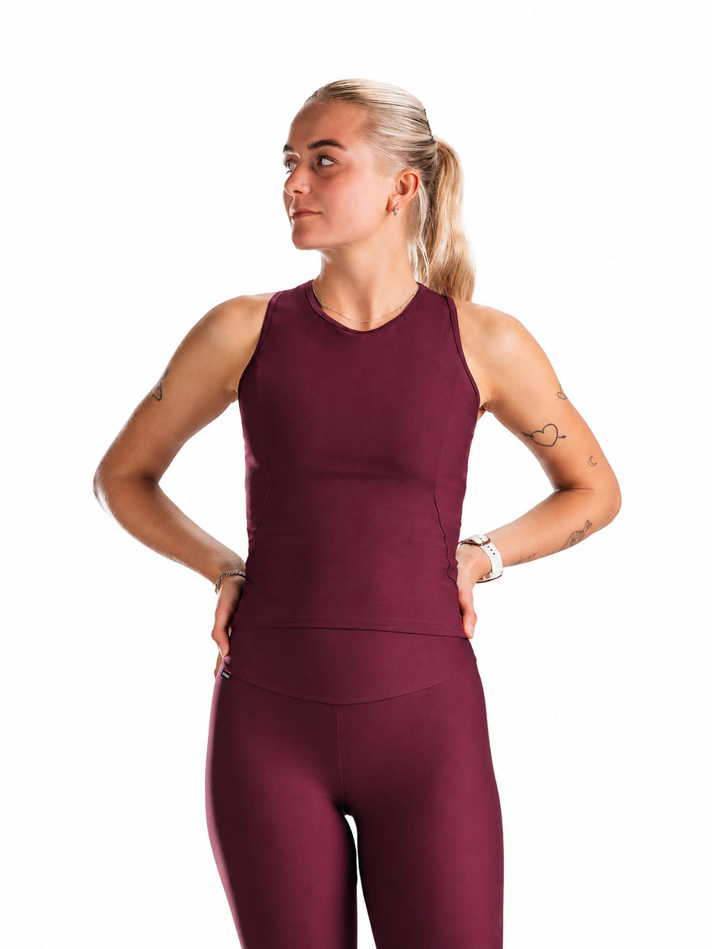 FUSION Tank Top Dame – bordeaux – billede 1