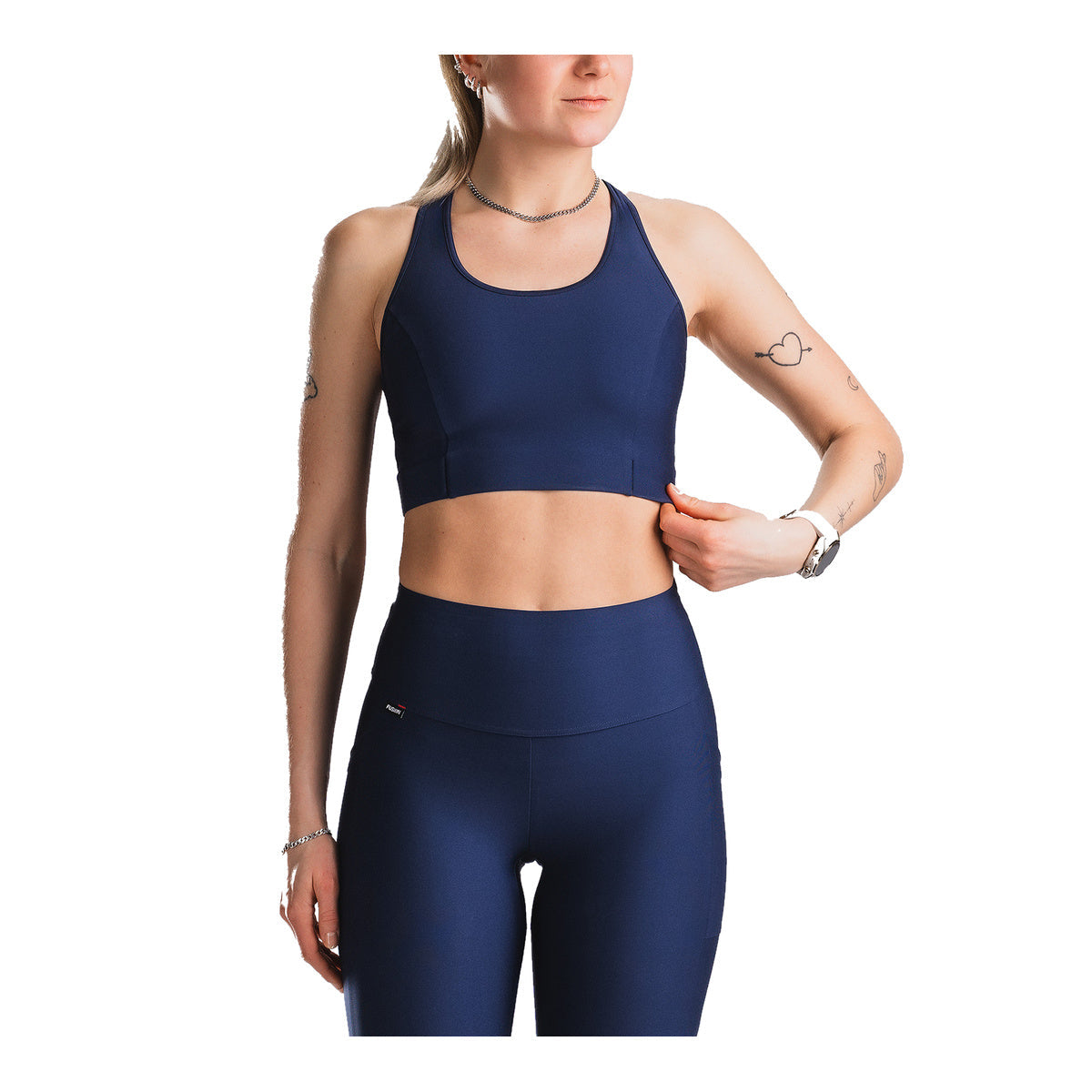FUSION Top dame tanktop i mørkeblå med rund halsudskæring